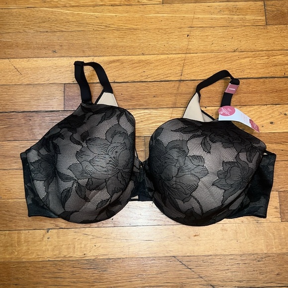 Cacique Lace Backsmoother Lighlty Lined Full Coverage Bra, size 44DDD - Picture 2 of 12